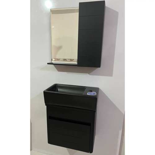 روشویی کابینتی pvc مشکی سایز 46در25