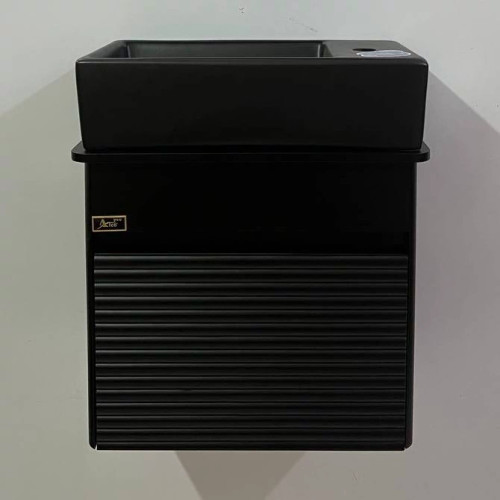 روشویی کابینتی pvc مایا مشکی مات ابعاد 46در25