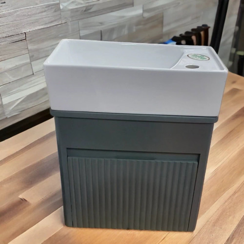 روشویی کابینتی pvc طوسی بامبوسایز 46 در 25