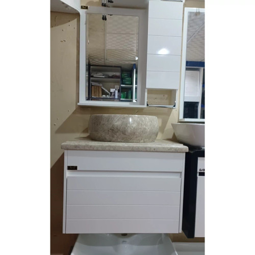 روشویی کابینتی pvc همراه با آینه و باکس سایز 50در35