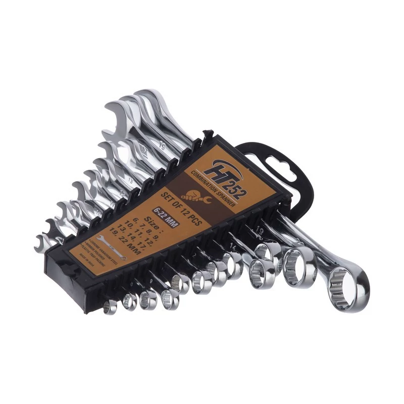 مجموعه 12 عددی آچار یکسر تخت یکسر رینگی اچ تی مدل HT-250 (پس کرایه)