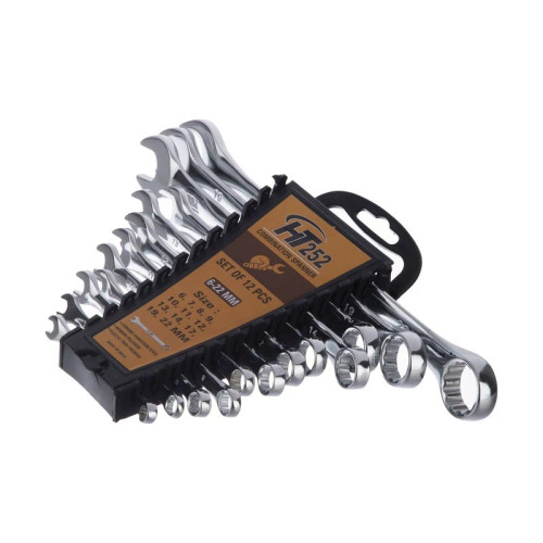 مجموعه 12 عددی آچار یکسر تخت یکسر رینگی اچ تی مدل HT-250 (پس کرایه)
