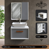 کابینت روشویی pvc مدل لبه گرد بزرگ