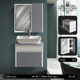 کابینت روشویی pvc مدل لبه گرد 60*40