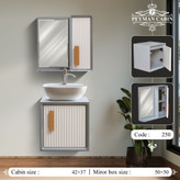 کابینت روشویی pvc مدل پخی 37*42