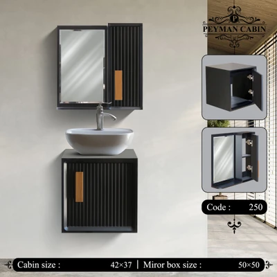 کابینت روشویی pvc مدل پخی 37*42