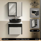 کابینت روشویی pvc مدل لبه گرد 60*40