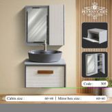 کابینت روشویی pvc مدل لبه گرد بزرگ