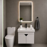 روشویی کابینتی پارتانیسا مدل آرتا 60 بدنه سفید قید مشکی