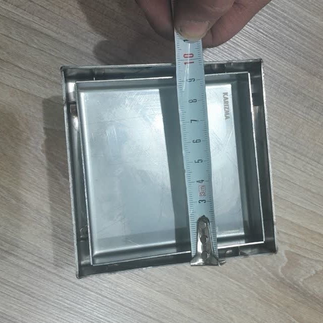 کفشور سنگ خور استیل مدل مربع سایز 10*10