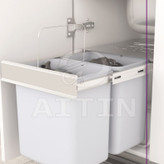 سبد ریلی کابینت آیتین مدل سطل زباله دو مخزن کد 330