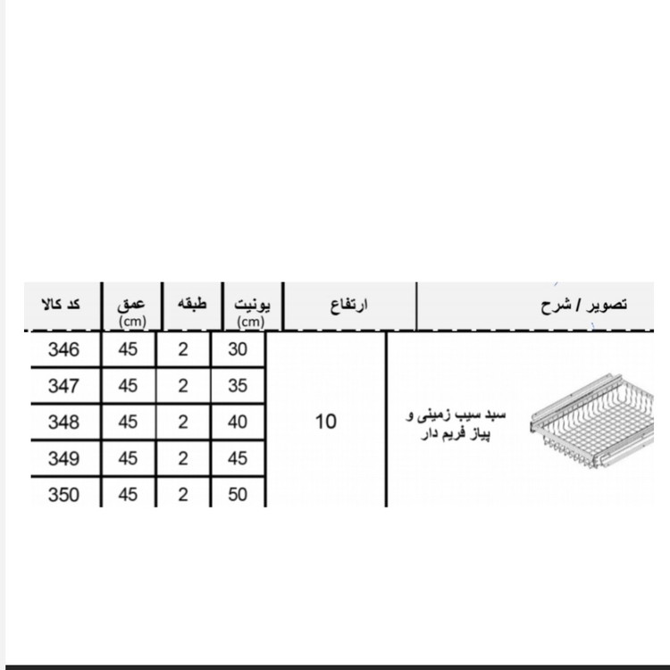 سبد ریلی کابینت آیتین مدل فریم دار سیب زمینی و پیاز