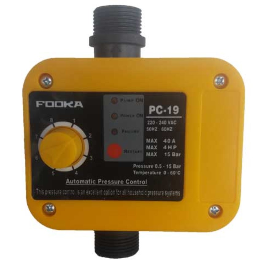ست کنترل پمپ آب فوکا مدل FOOKA PC19